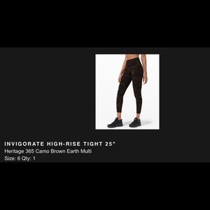 Lululemon invigorate tights